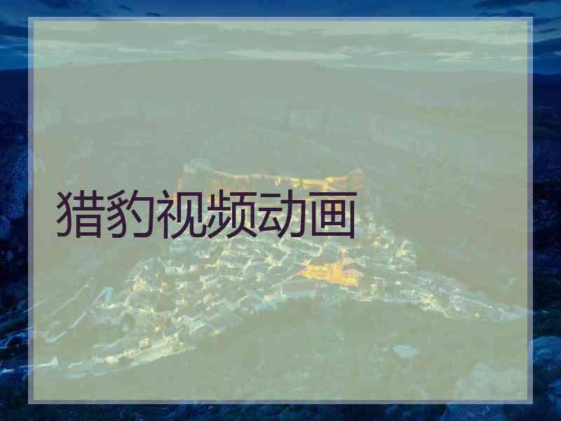 猎豹视频动画