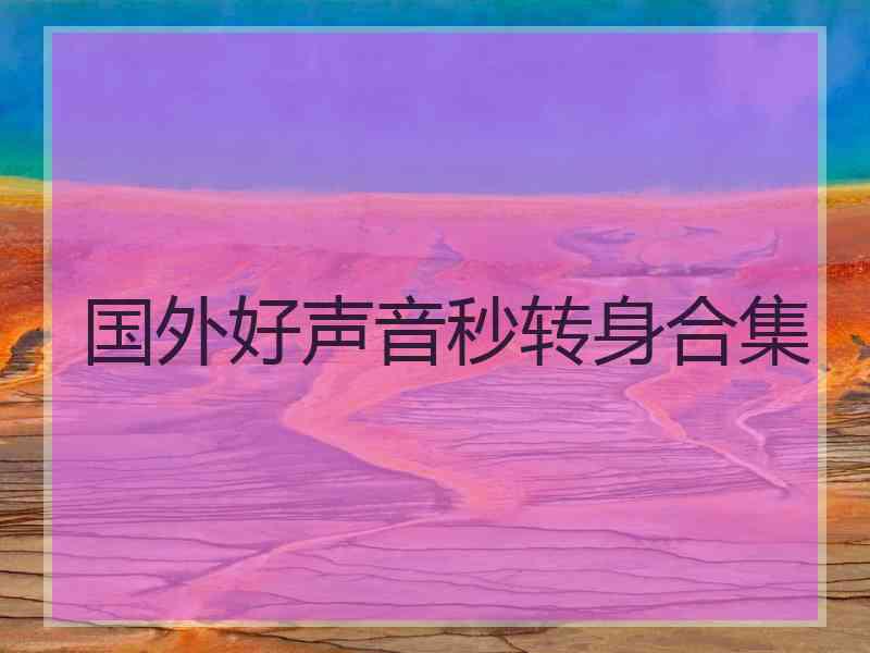 国外好声音秒转身合集