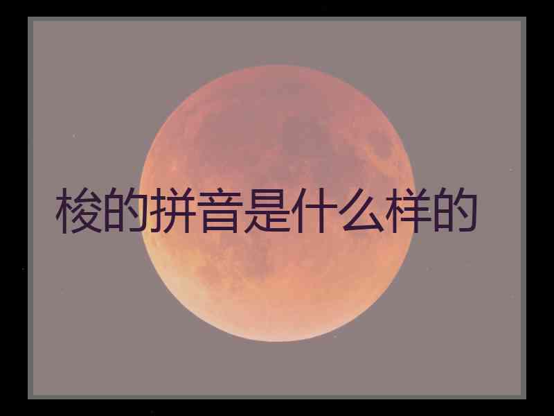 梭的拼音是什么样的