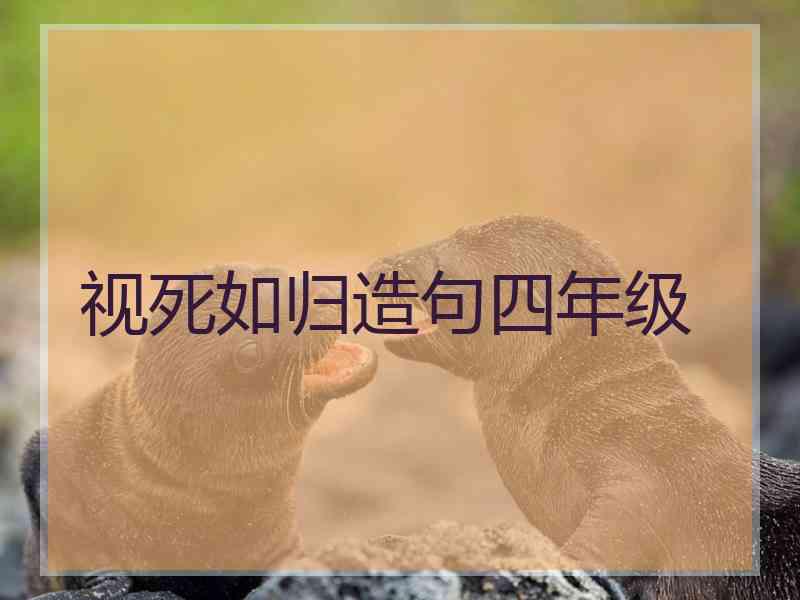 视死如归造句四年级