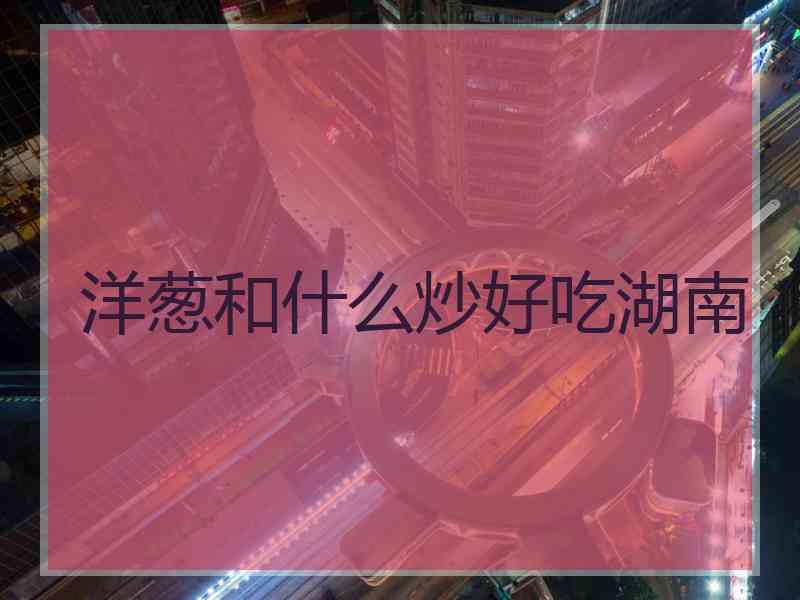 洋葱和什么炒好吃湖南