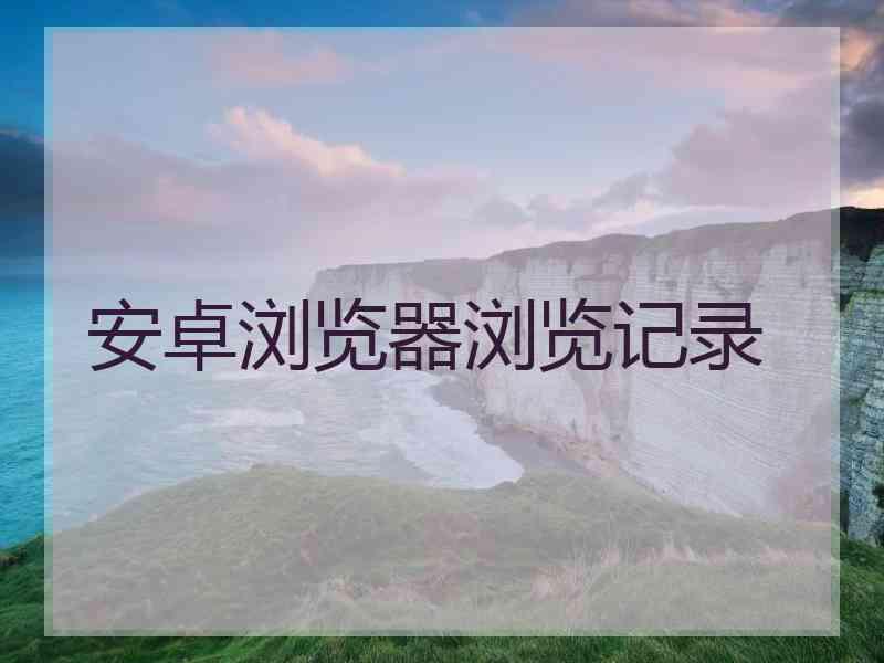 安卓浏览器浏览记录