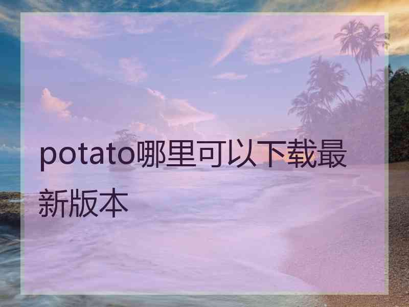 potato哪里可以下载最新版本