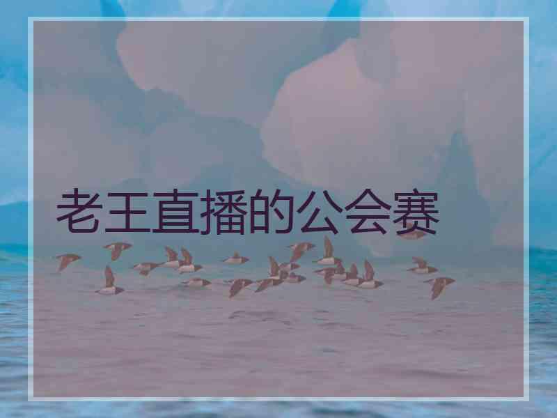 老王直播的公会赛
