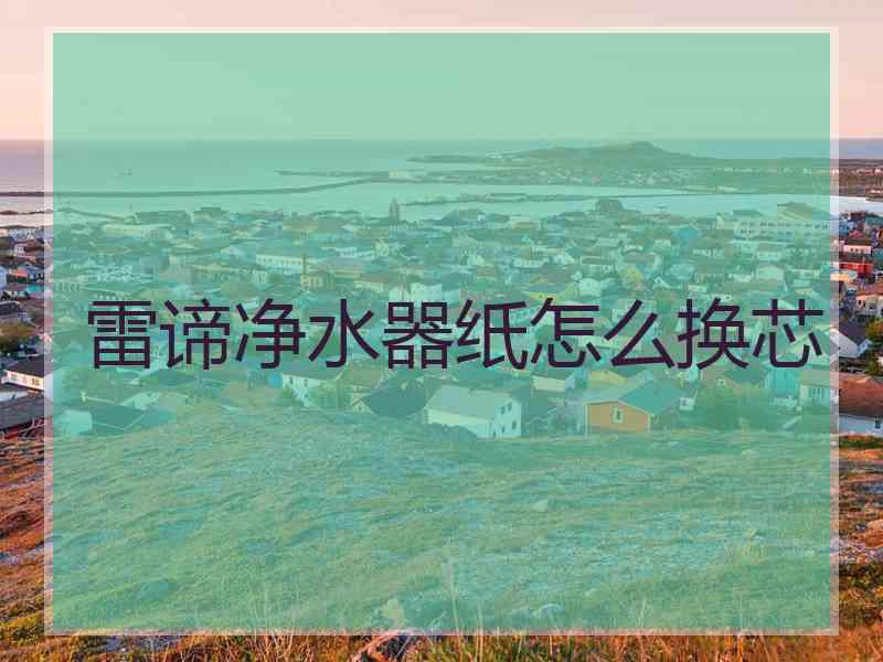 雷谛净水器纸怎么换芯