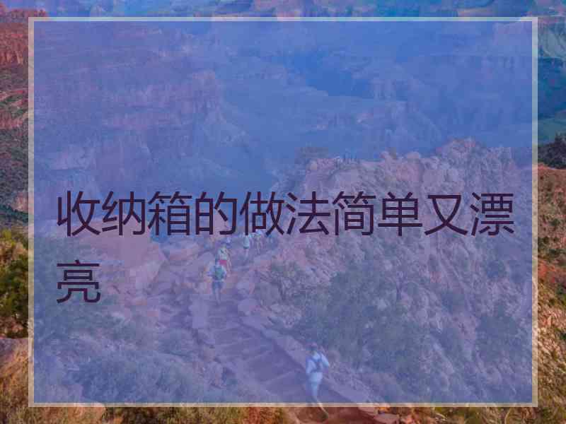 收纳箱的做法简单又漂亮