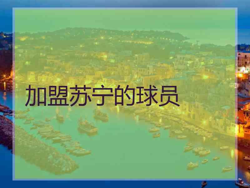 加盟苏宁的球员