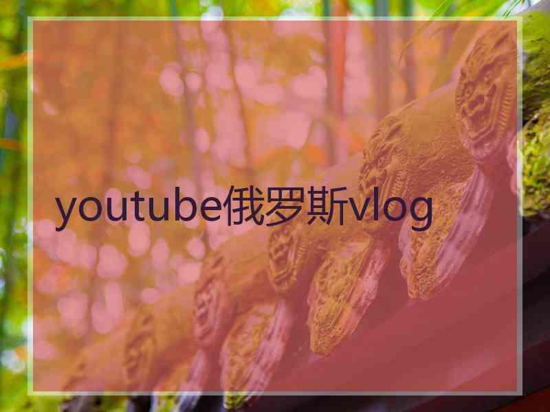 youtube俄罗斯vlog