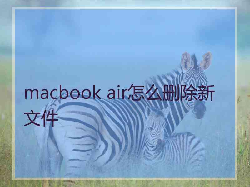 macbook air怎么删除新文件