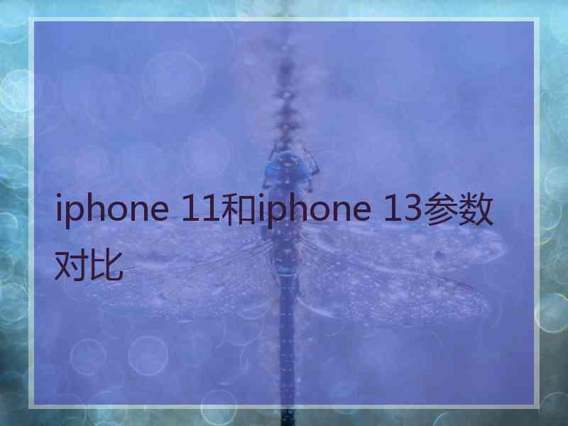 iphone 11和iphone 13参数对比