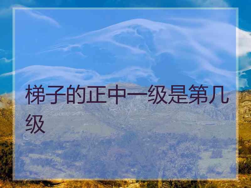 梯子的正中一级是第几级