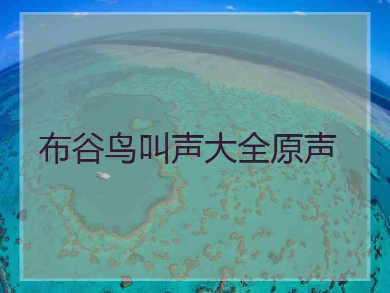 布谷鸟叫声大全原声