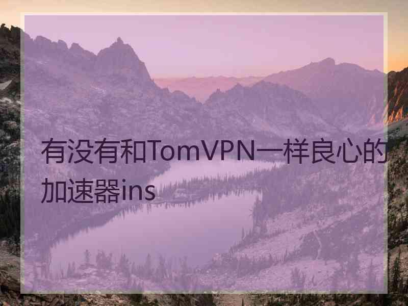 有没有和TomVPN一样良心的加速器ins