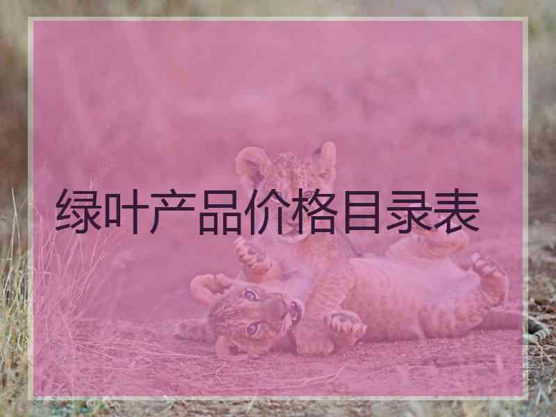绿叶产品价格目录表