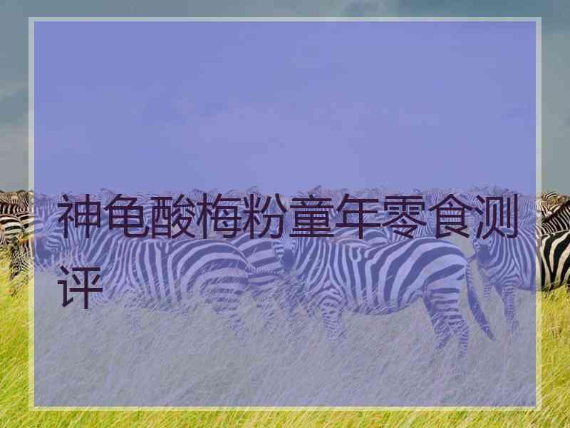 神龟酸梅粉童年零食测评