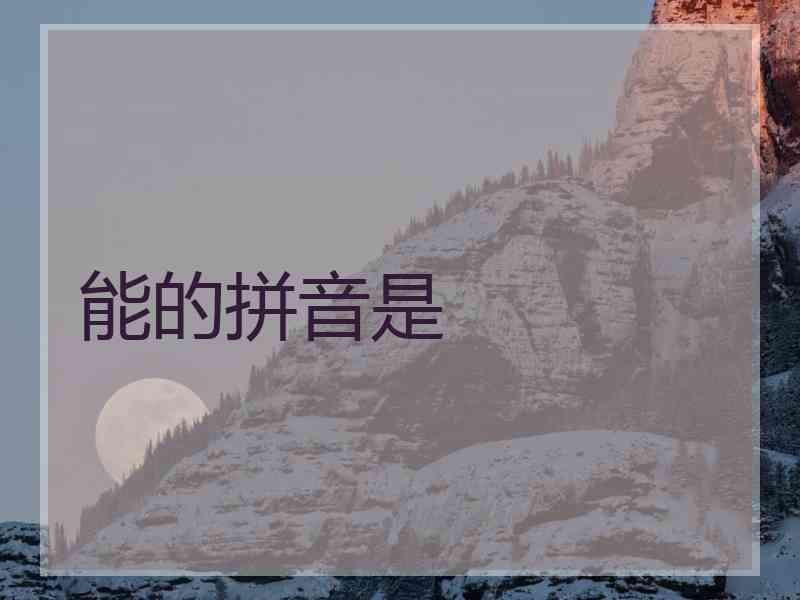 能的拼音是
