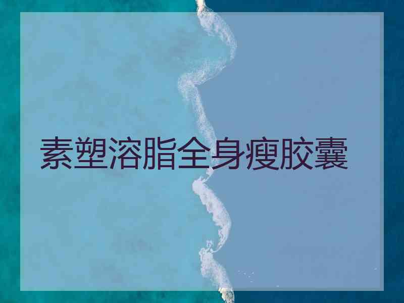 素塑溶脂全身瘦胶囊