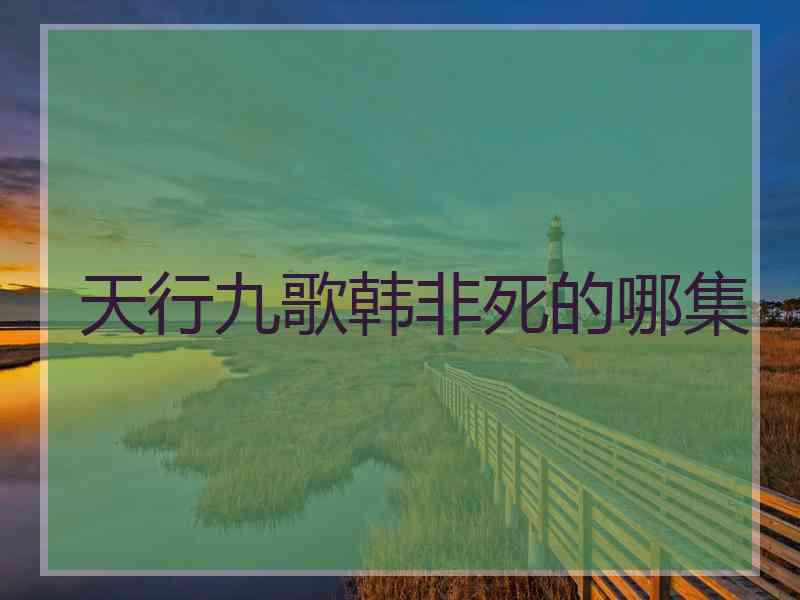 天行九歌韩非死的哪集