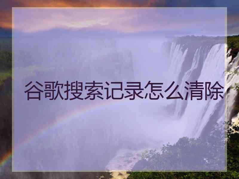 谷歌搜索记录怎么清除