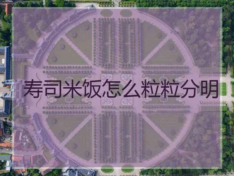 寿司米饭怎么粒粒分明