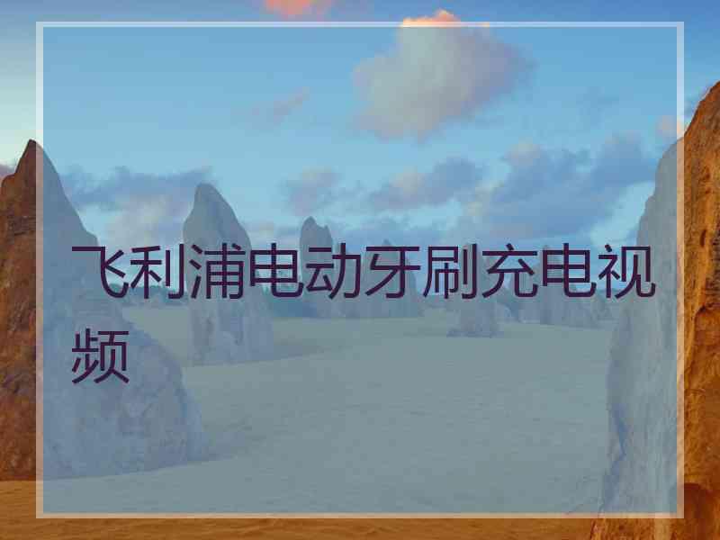 飞利浦电动牙刷充电视频