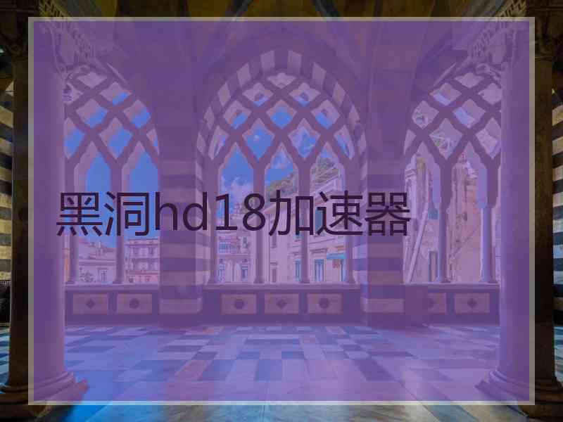 黑洞hd18加速器