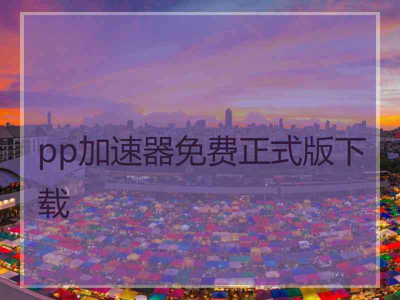 pp加速器免费正式版下载