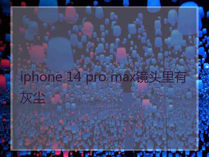 iphone 14 pro max镜头里有灰尘