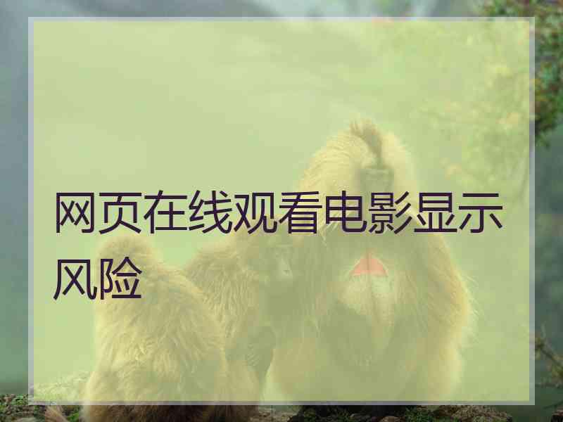 网页在线观看电影显示风险
