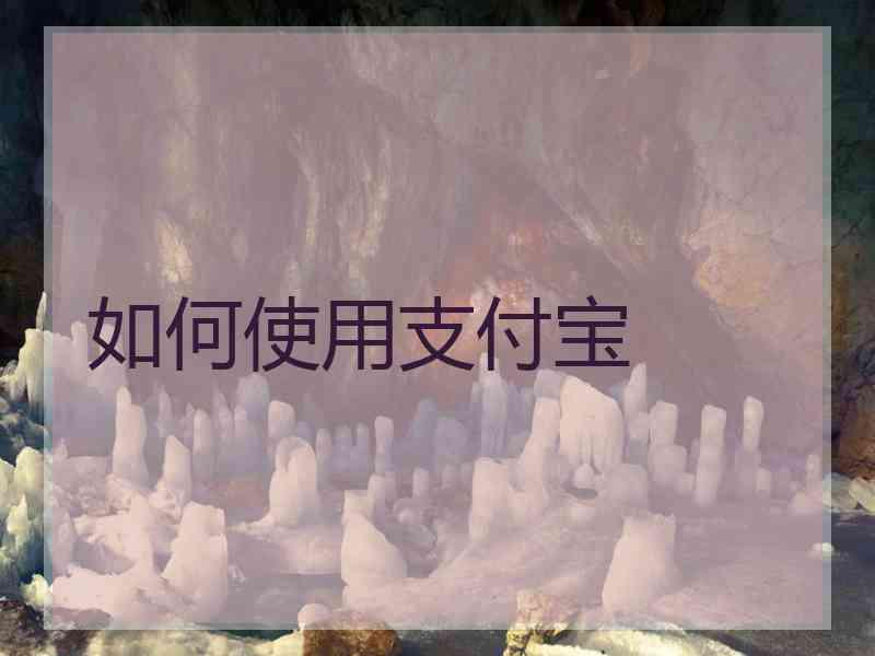 如何使用支付宝