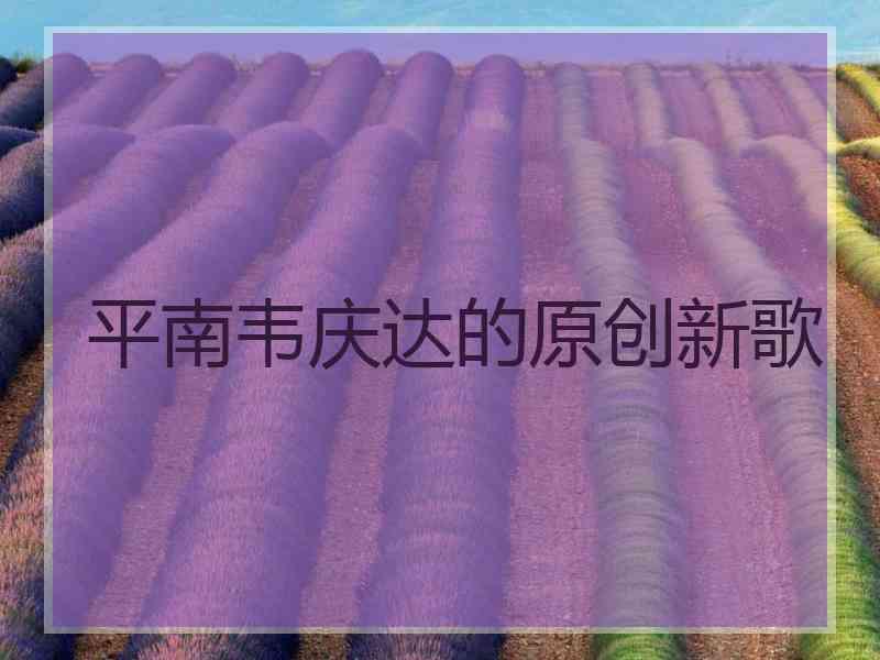 平南韦庆达的原创新歌