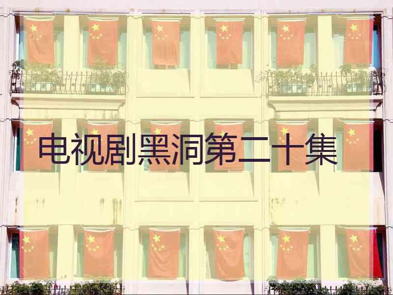 电视剧黑洞第二十集