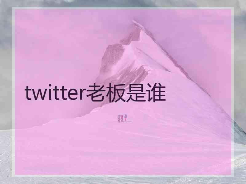 twitter老板是谁
