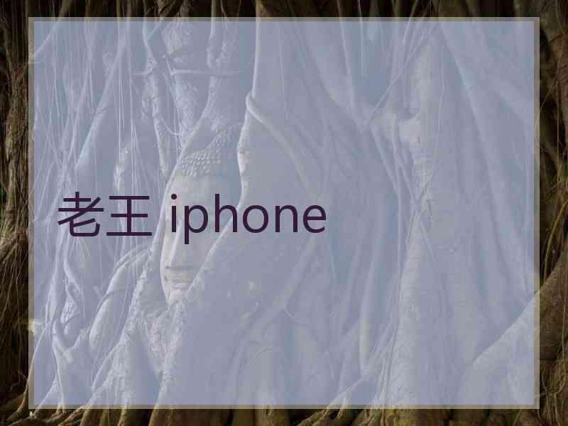 老王 iphone