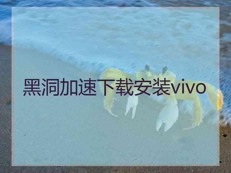 黑洞加速下载安装vivo