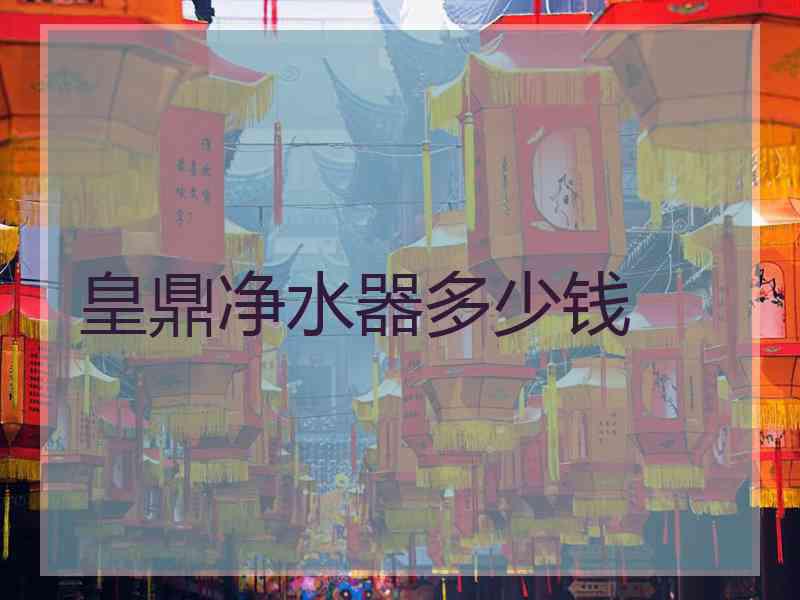 皇鼎净水器多少钱