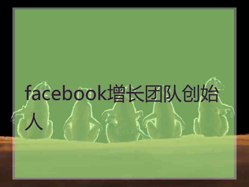 facebook增长团队创始人