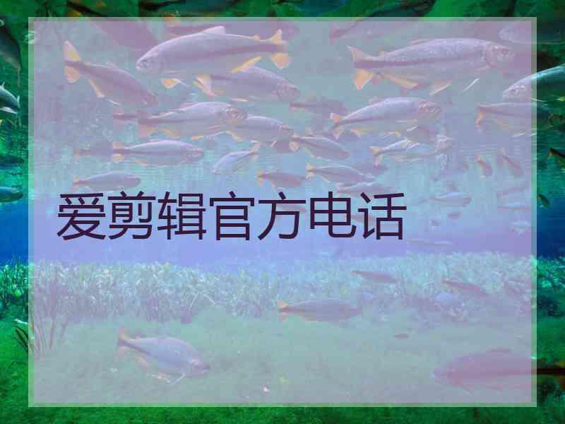 爱剪辑官方电话