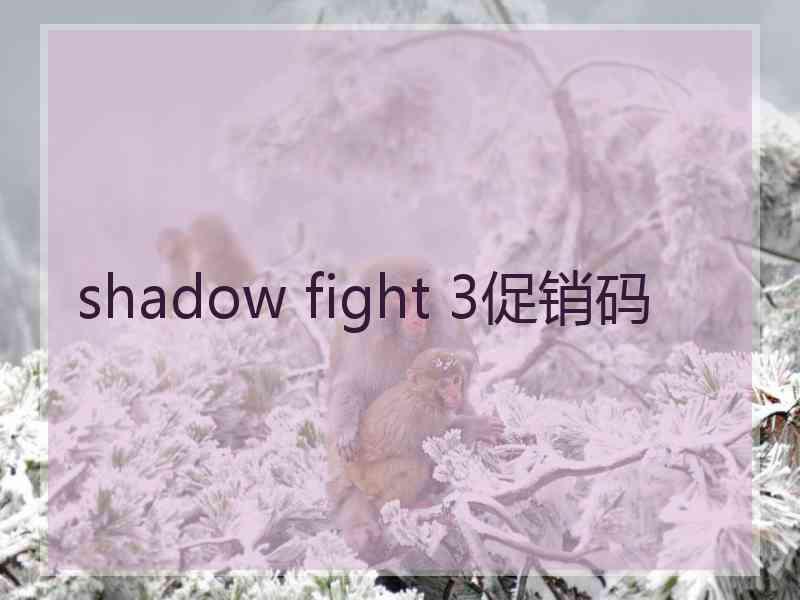 shadow fight 3促销码