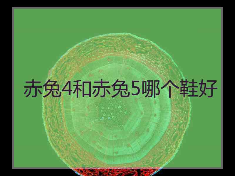 赤兔4和赤兔5哪个鞋好