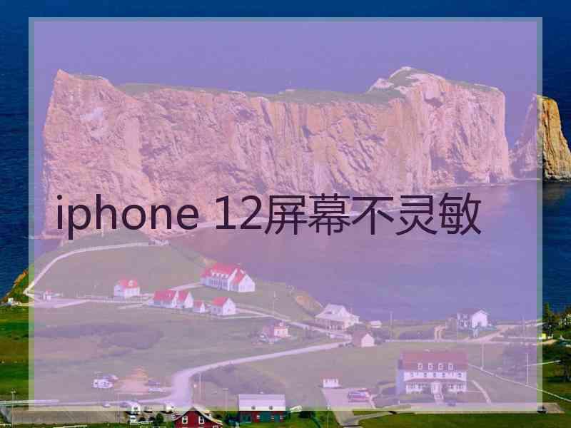 iphone 12屏幕不灵敏