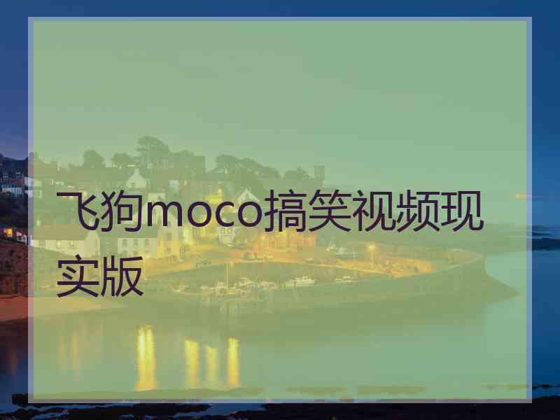 飞狗moco搞笑视频现实版