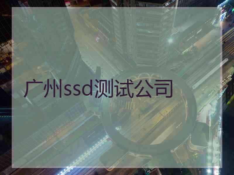 广州ssd测试公司