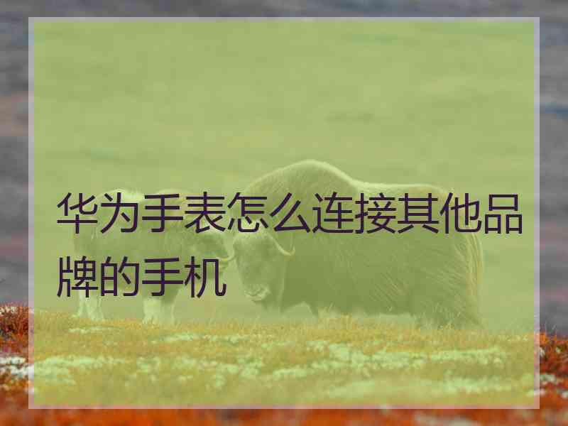 华为手表怎么连接其他品牌的手机