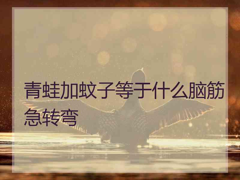 青蛙加蚊子等于什么脑筋急转弯