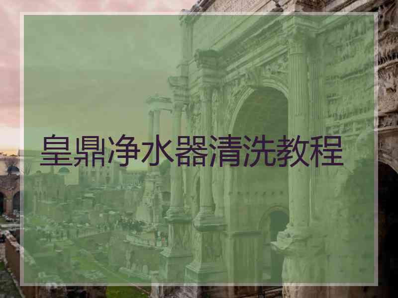 皇鼎净水器清洗教程