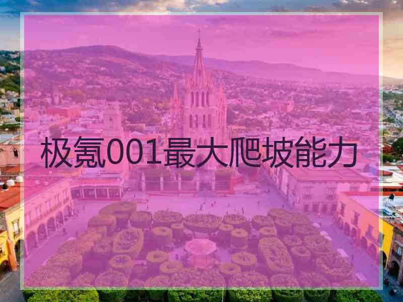 极氪001最大爬坡能力