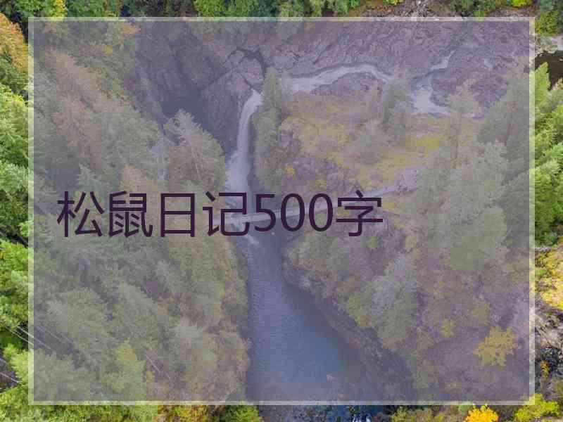 松鼠日记500字