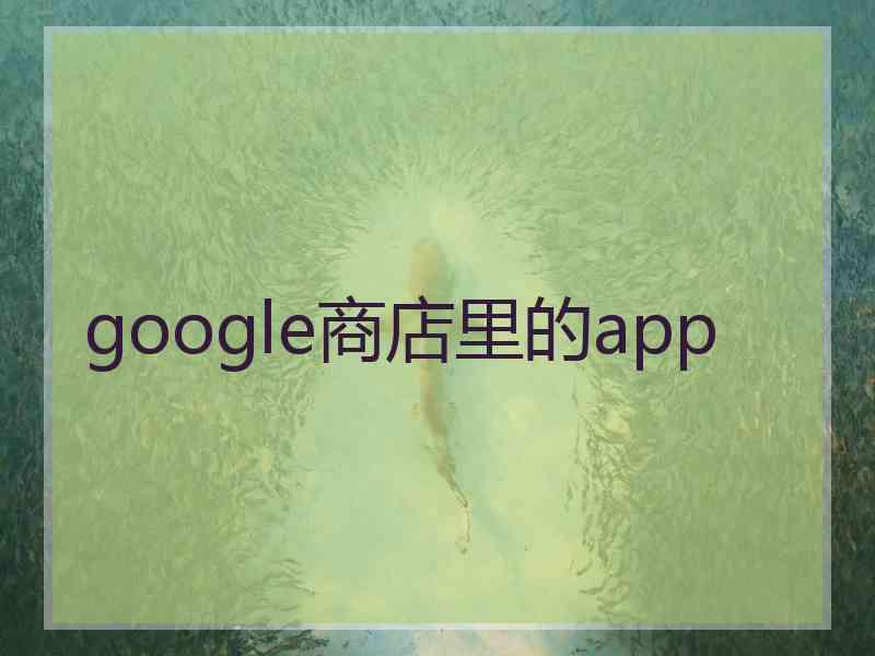 google商店里的app