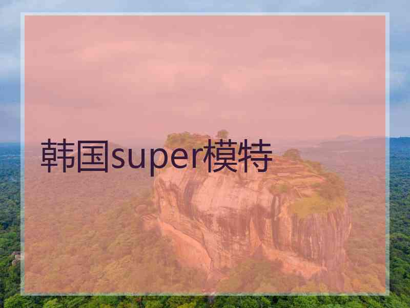 韩国super模特